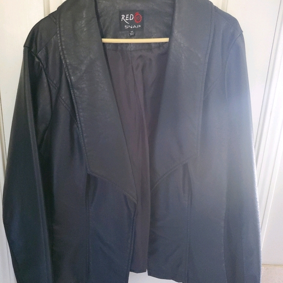 Red Snap Jackets & Coats Bogo Red Snap Faux Leather Plus Size